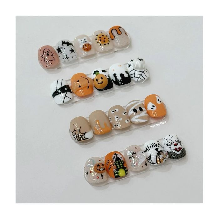 Học viên thực hành kỹ thuật nail chuyên nghiệp