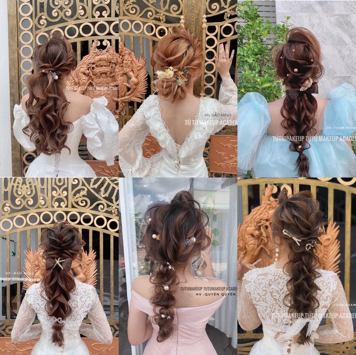 Hình ảnh minh họa tác phẩm tóc cô dâu tại TÚ TÚ MAKE UP