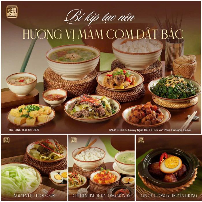 Không gian ấm cúng mang đậm nét truyền thống tại Cơm Nhà Bông