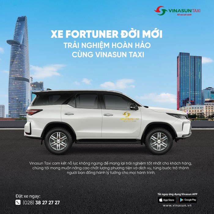 Hình ảnh đội xe Vinasun Green Taxi tại Đà Nẵng