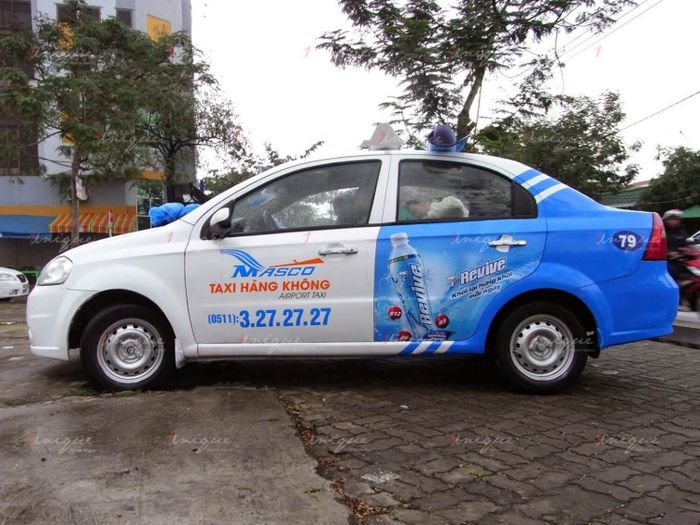 Hình ảnh đội xe Taxi Hàng Không phục vụ tại sân bay