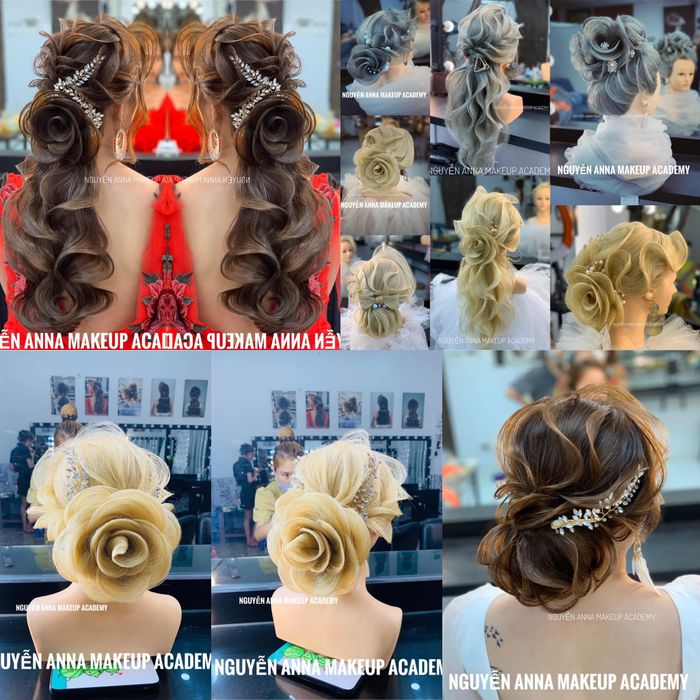 Tác phẩm nghệ thuật tóc cô dâu tại Nguyễn Anna Make-Up Academy