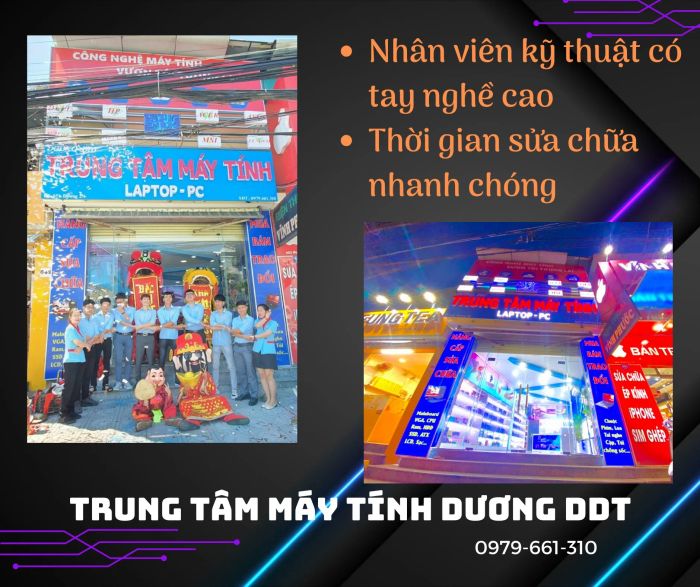 Hệ thống thiết bị hiện đại phục vụ sửa chữa tại Máy tính Dương DDT