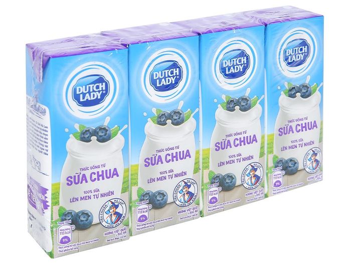 Sữa Chua Uống Lên Men Tự Nhiên Dutch Lady Hương Việt Quất và Bạc Hà - Hình ảnh 2