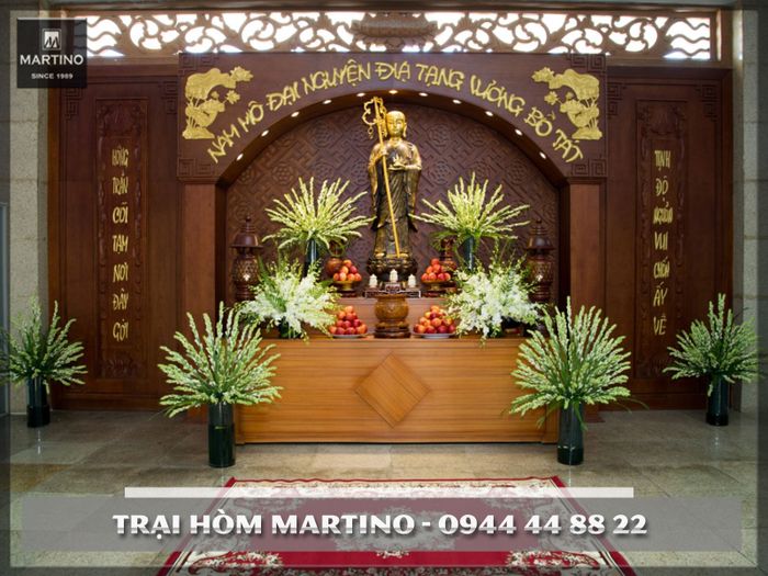 Không gian tổ chức tang lễ trang nghiêm tại Martino