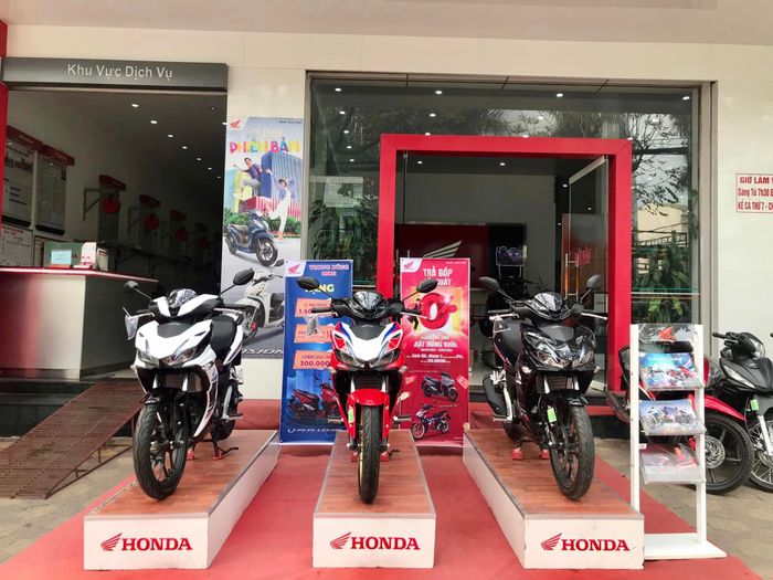 Các dòng xe Honda đa dạng tại showroom Trung Dũng