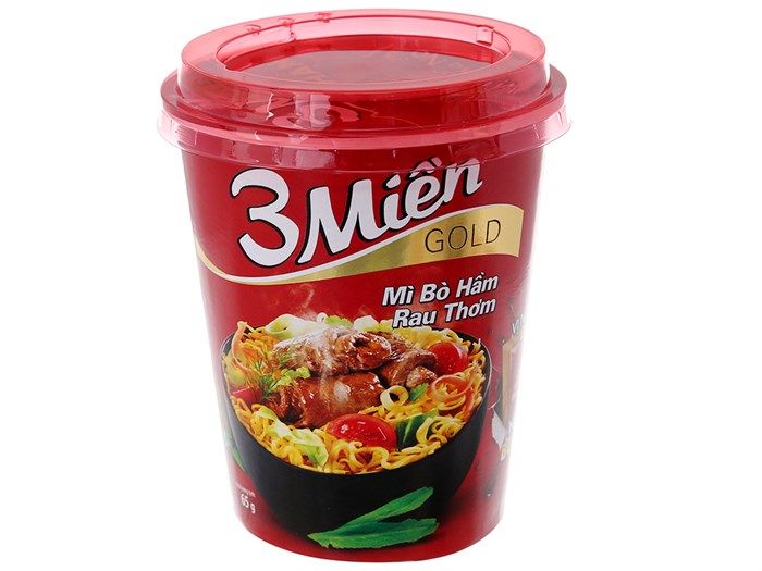 Mì Ly 3 Miền Gold Vị Bò Hầm Rau Thơm Ly hình 1
