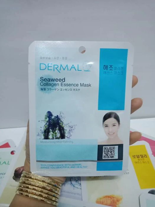 Hình ảnh chân thực mặt nạ Dermal Rong Biển Collagen Essence phiên bản mới