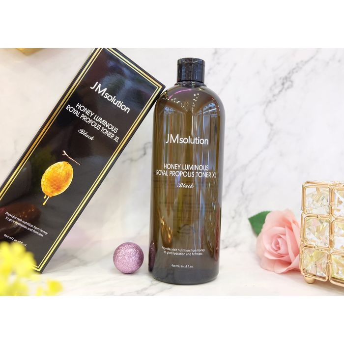 Nước Hoa Hồng JMsolution Ngừa Lão Hóa Da Chiết Xuất Mật Ong Honey Luminous Royal Propolis Toner XL Black – Hình ảnh 1
