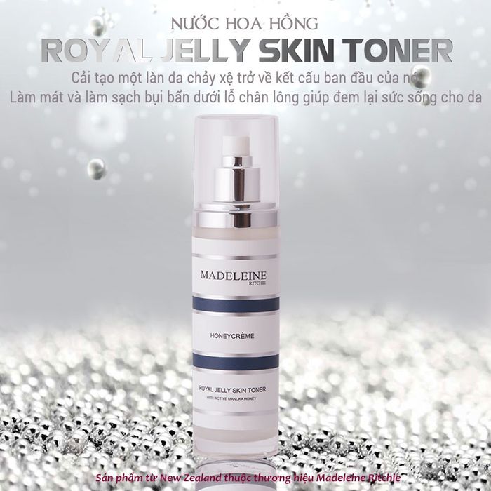 Nước hoa hồng Madeleine Ritchie Royal Jelly Skin Toner – Dưỡng da và tái tạo da hiệu quả với chiết xuất mật ong Manuka và sữa ong chúa ảnh 1