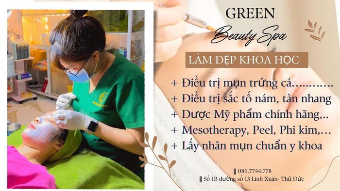 Không gian xanh mát và hiện đại tại Green Beauty Spa