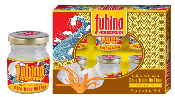 Hình ảnh sang trọng Nước Yến sào Đông Trùng Hạ Thảo FUHINA