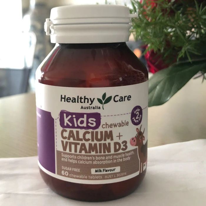 Hình ảnh thực tế viên nhai Healthy Care Kids Calcium + Vitamin D3
