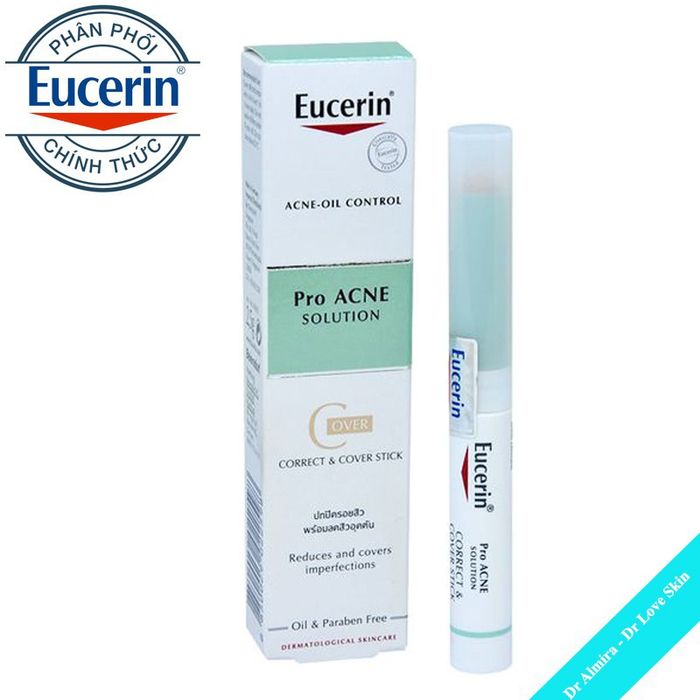 Hình ảnh chân thực bút che khuyết điểm Eucerin Proacne Solution Correct & Cover Stick phiên bản 2