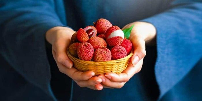 Hình ảnh vải thiều chín đỏ mọng nước