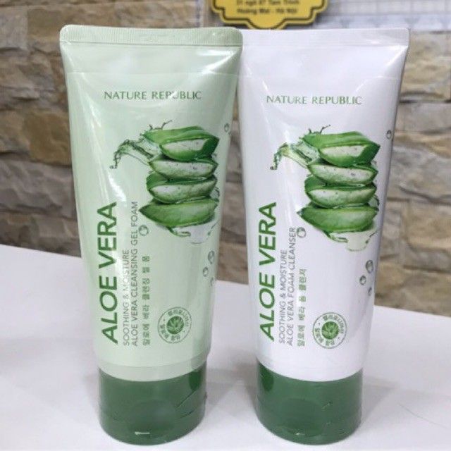 Sữa Rửa Mặt Lô Hội Nature Republic Soothing & Moisture Aloe Vera - Hình ảnh 2