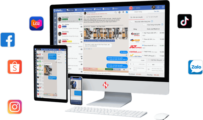 Giao diện ứng dụng Nhanh.vn - Trải nghiệm người dùng tối ưu