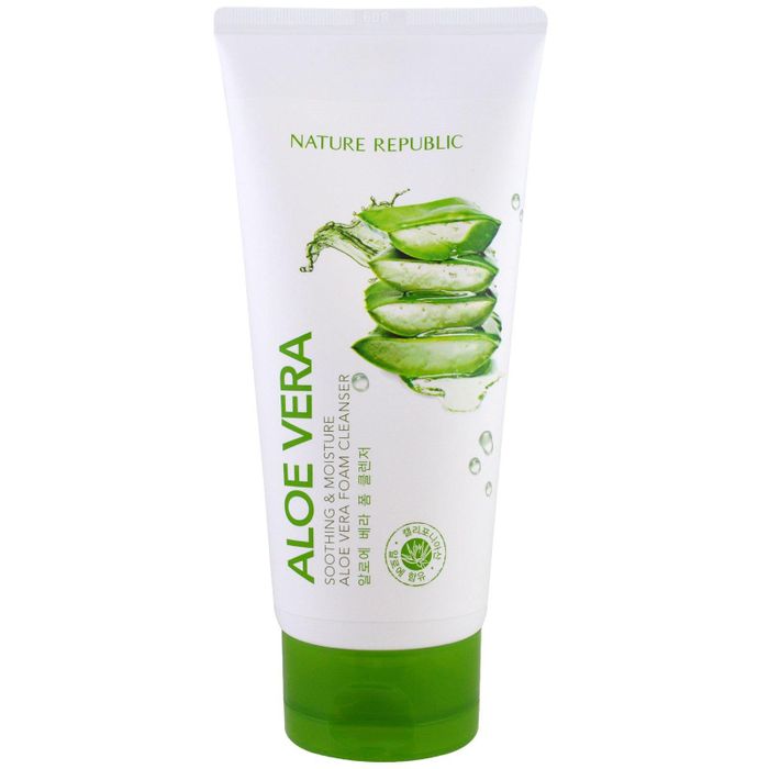 Sữa Rửa Mặt Lô Hội Nature Republic Soothing & Moisture Aloe Vera - Hình ảnh 1
