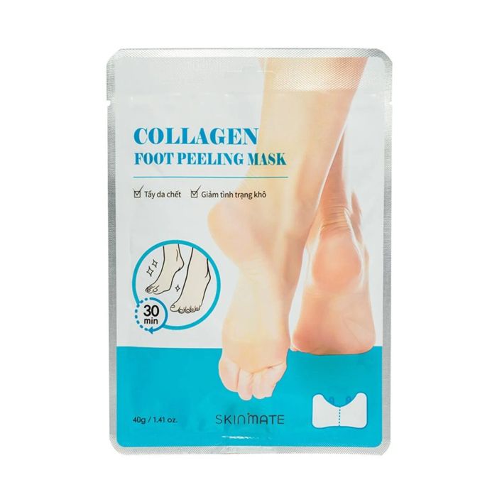 Mặt nạ tẩy tế bào chết chân Skinmate Collagen Foot Peeling mask ảnh 1