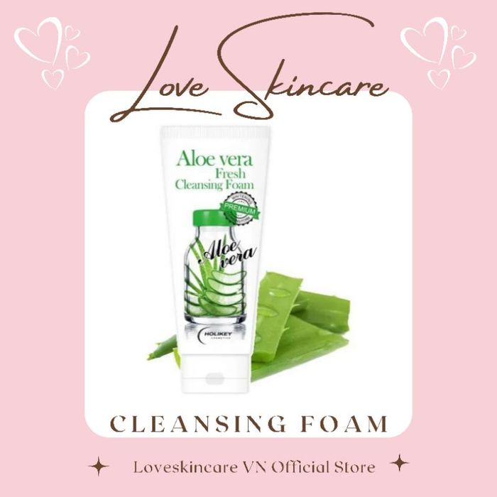 Sữa Rửa Mặt Cấp Ẩm, Làm Sáng Da Chiết Xuất Lô Hội Holikey Aloe Vera Fresh Cleansing Foam - Hình ảnh 1