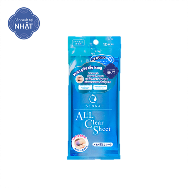 Khăn Giấy Tẩy Trang Shiseido Senka All Clear - Làm sạch chuyên sâu, nuôi dưỡng làn da rạng rỡ (Ảnh minh họa 1)