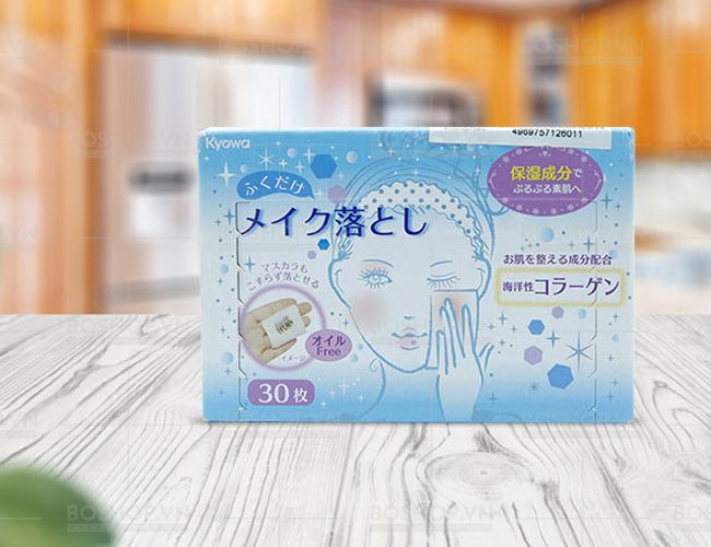 Hình ảnh thực tế Khăn Giấy Ướt Tẩy Trang Kyowa