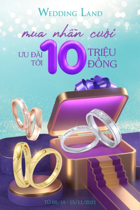 Wedding Land ảnh 1 - Tuyệt tác nhẫn cưới với thiết kế two-tone sang trọng, nơi ánh kim của vàng hòa quyện cùng vẻ lấp lánh của kim cương.