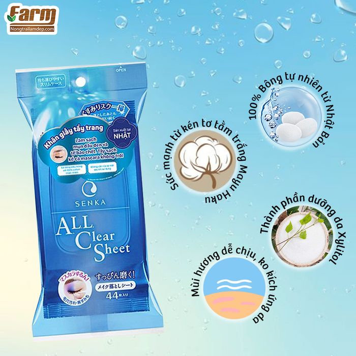 Khăn Giấy Tẩy Trang Shiseido Senka All Clear - Sự lựa chọn thông minh cho làn da sạch sâu (Ảnh minh họa 2)