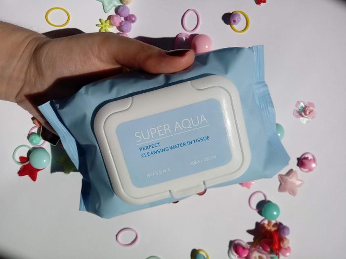 Hình ảnh thực tế Khăn Giấy Tẩy Trang Missha Super Aqua