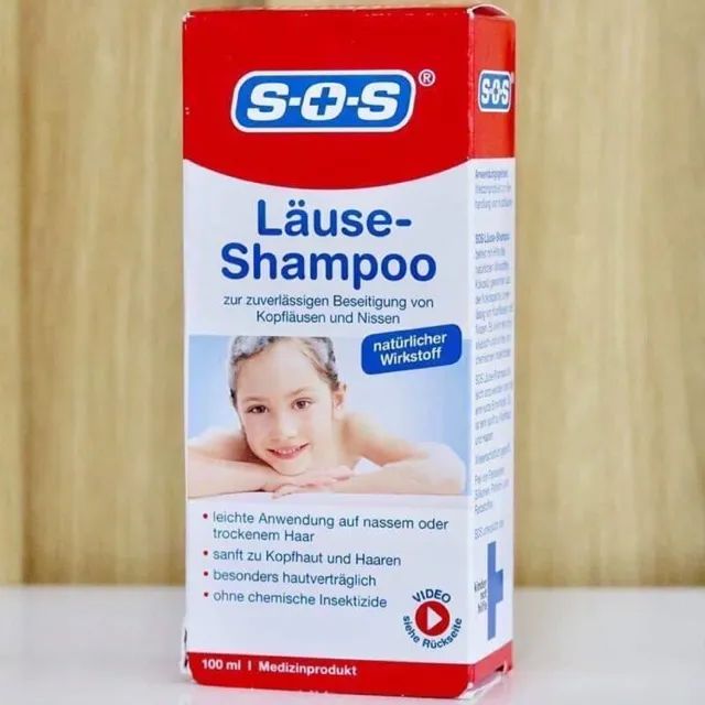 Dầu gội SOS Läuse - Hình ảnh 2: Minh họa chi tiết quy trình sử dụng từ massage đến ủ tóc, giúp người dùng dễ dàng thực hiện đúng cách để đạt hiệu quả tối ưu