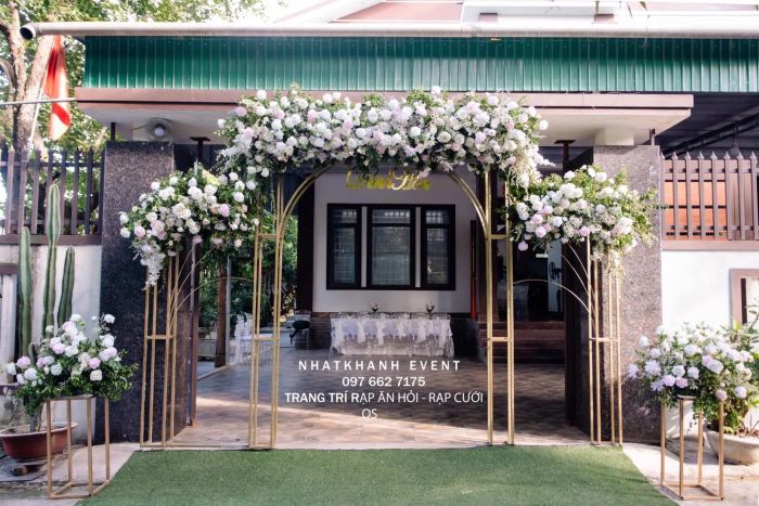 Hình ảnh đầu tiên về Nhật Khánh Event Management - Nơi những khoảnh khắc cưới đẹp nhất được lưu giữ trong không gian trang trí tinh tế và đầy cảm xúc.
