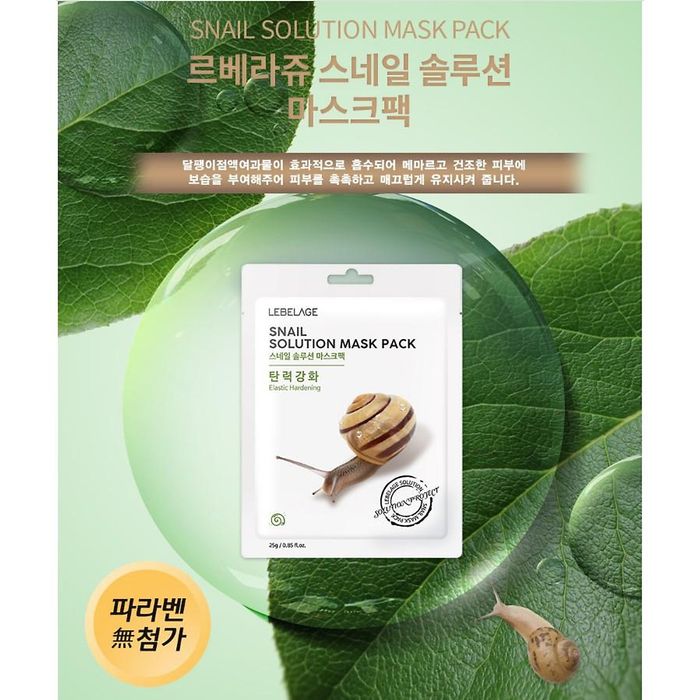 Mặt Nạ Giấy Chiết Xuất Ốc Sên LEBELAGE Snail Natural Mask ảnh 1