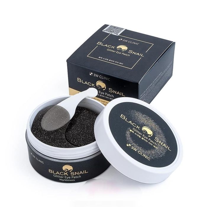 Mặt Nạ Đắp Mắt Chiết Xuất Dịch Nhầy Ốc Sên Black Snail Glitter Eye Patch 3W Clinic ảnh 1