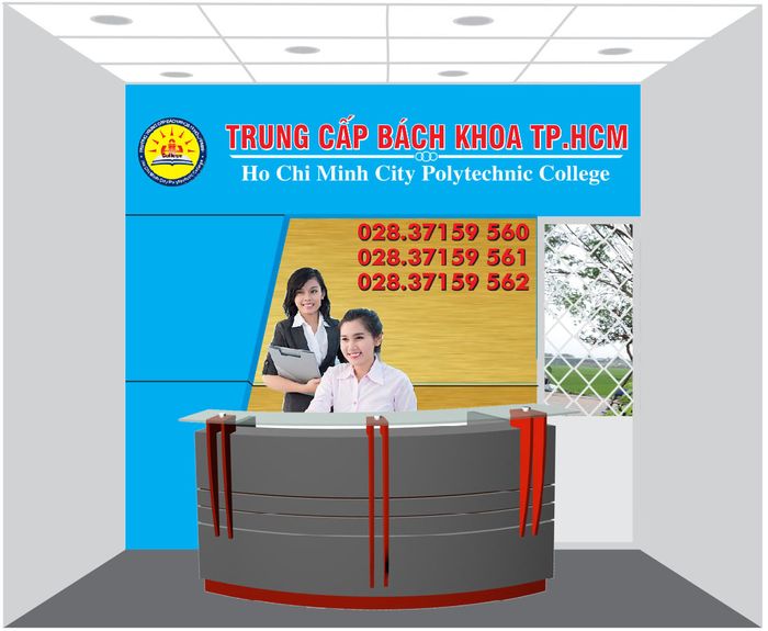 Khuôn viên xanh mát và hiện đại của Trường Trung Cấp Bách Khoa TP.HCM