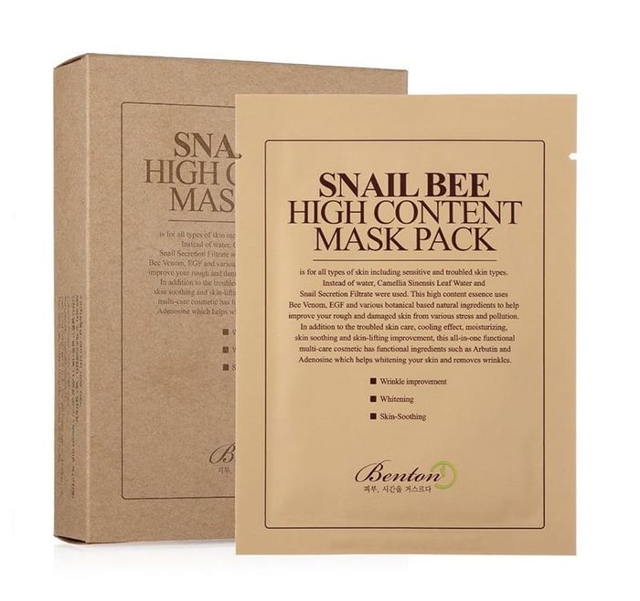 Mặt nạ dưỡng chiết xuất Ốc Sên Benton Snail Bee High Content Mask ảnh 2