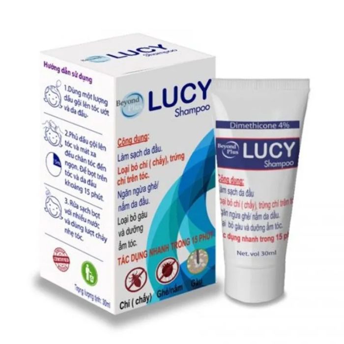Dầu gội LUCY Shampoo - Hình ảnh 2: Minh họa rõ ràng quy trình sử dụng từ massage đến ủ tóc, giúp người dùng dễ dàng áp dụng để đạt hiệu quả tối ưu.