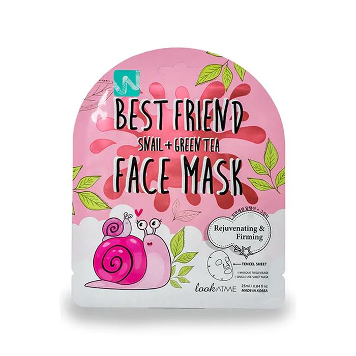 Mặt Nạ Giúp Trẻ Hóa Săn Chắc Da lookATME Best Friend Snail Green Tea Face Mask Rejuvenating & Firming ảnh 2