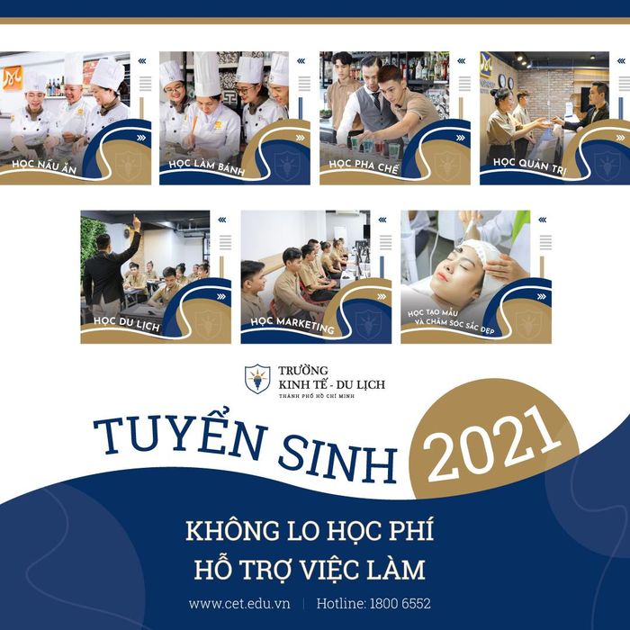Khuôn viên hiện đại của CET - Trường Kinh Tế Du Lịch TP.HCM