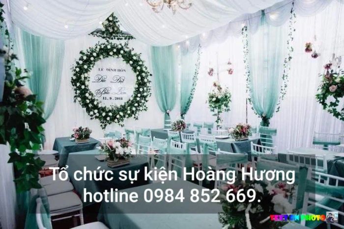 Hình ảnh thứ hai về Rạp Cưới Hoàng Hương - Nơi nghệ thuật trang trí đám cưới đạt đến độ tinh xảo, biến không gian tiệc thành một câu chuyện tình lãng mạn.