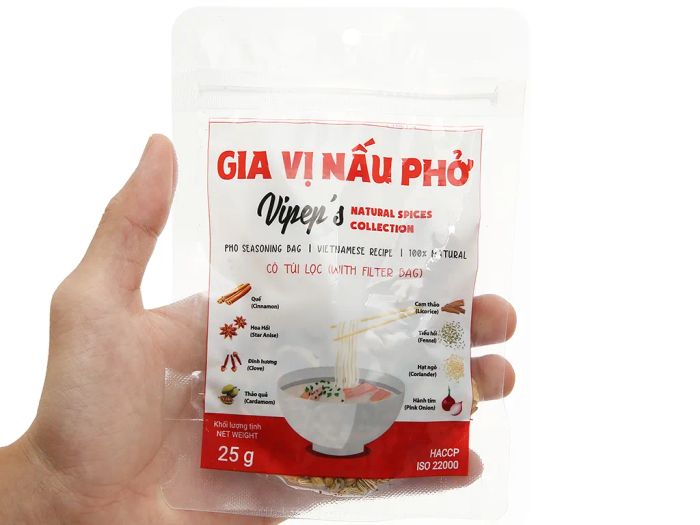 Hình ảnh bao bì gia vị phở Vipep