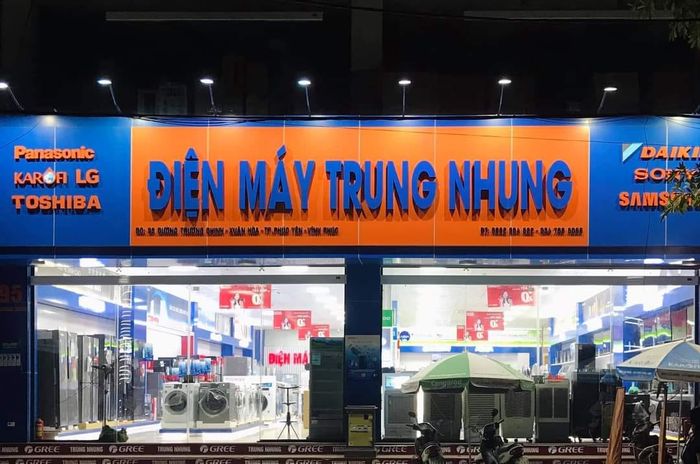 Không gian trưng bày ấn tượng tại Điện Máy Trung Nhung