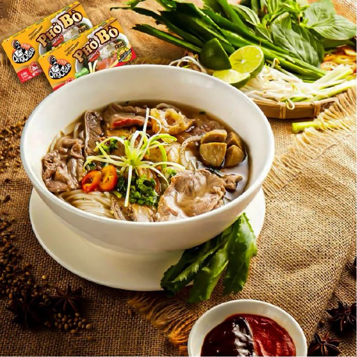 Hình ảnh bao bì viên gia vị phở bò Ông Chà Và Gold