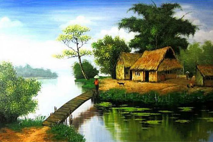 Hình ảnh minh họa làng quê thanh bình (Nguồn: Internet)