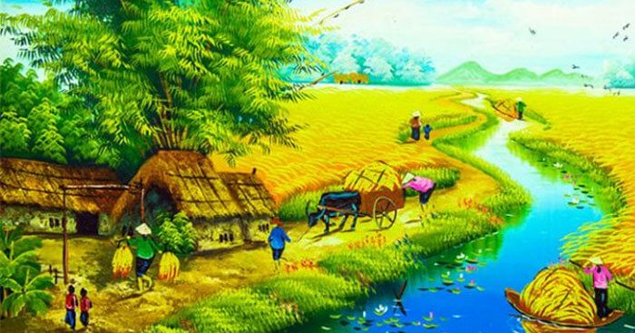 Hình ảnh minh họa buổi sáng làng quê (Nguồn: Internet)