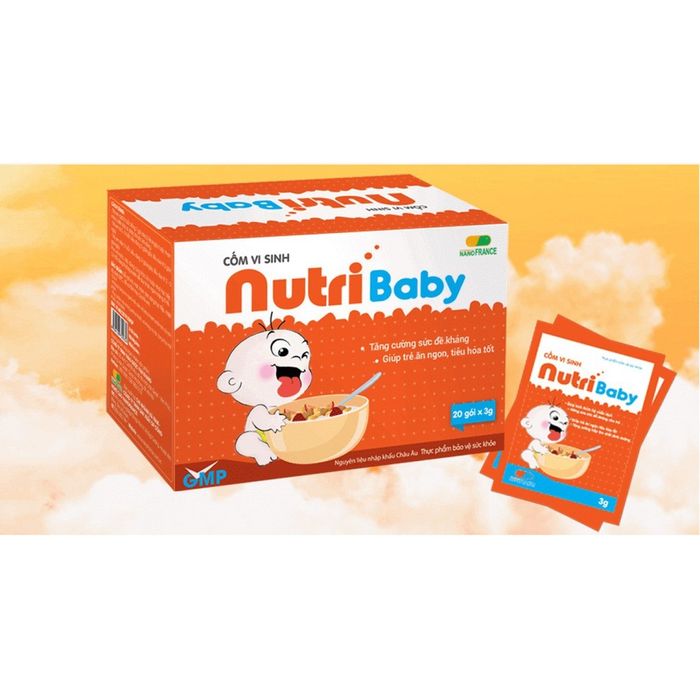 Hình ảnh cốm vi sinh Nutribaby - Người bạn đồng hành bảo vệ sức khỏe bé yêu