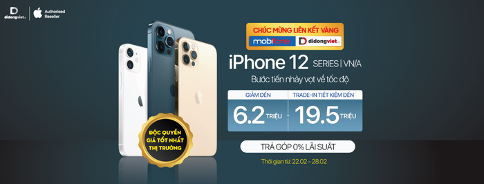 Không gian trưng bày iPhone chính hãng tại Di Động Việt