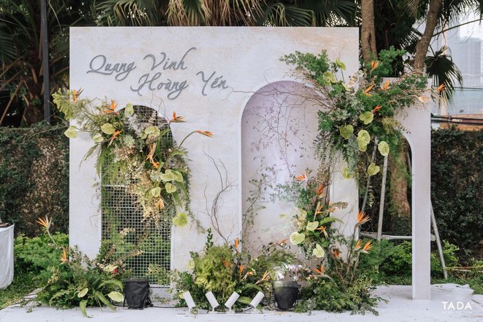 Hình ảnh ấn tượng về không gian trang trí của Wedding Trung Anh