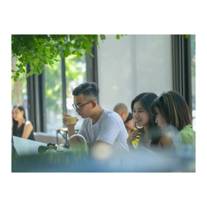 Góc pha chế nghệ thuật tại 43 Factory Coffee