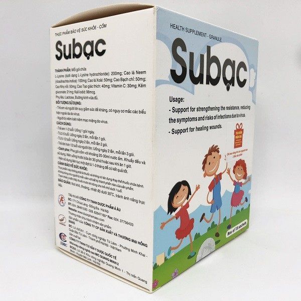 Hình ảnh cốm Subạc - Bảo vệ toàn diện sức khỏe trẻ nhỏ