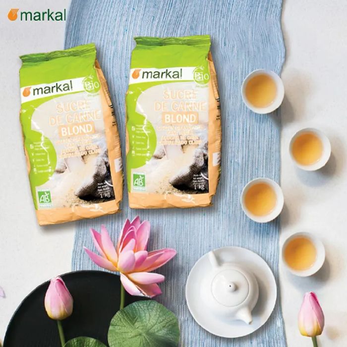 Đường mía thô hữu cơ hạt nhỏ Markal hình ảnh 1
